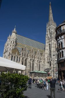 Stephansdom, or St Stephen's Cathedral, old Vienna, Austria, 2022. Creator: Ethel Davies