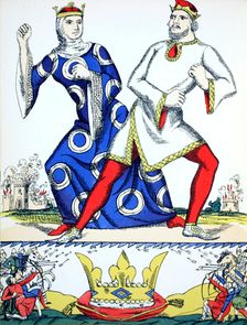 Stephen and Matilda, rivals for the crown of England, (1932). Creator: Rosalind Thornycroft