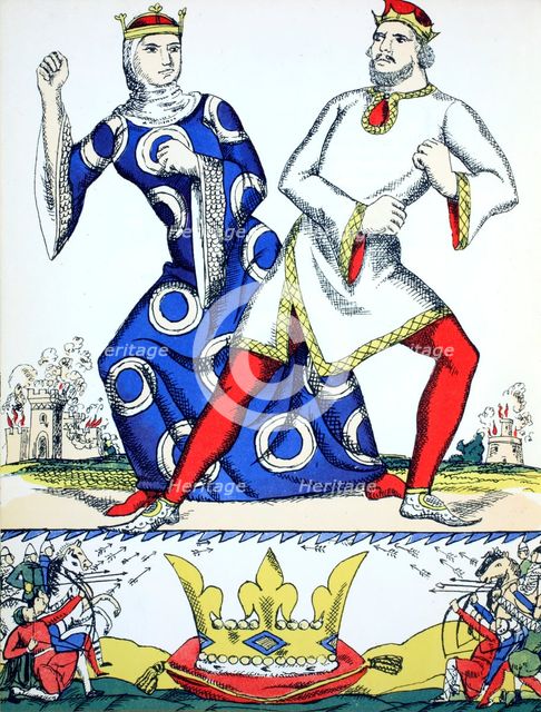 Stephen and Matilda, rivals for the crown of England, (1932). Creator: Rosalind Thornycroft.