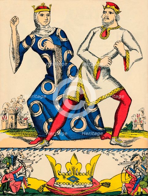 Stephen and Matilda, rivals for the crown of England, (1932). Artist: Rosalind Thornycroft.