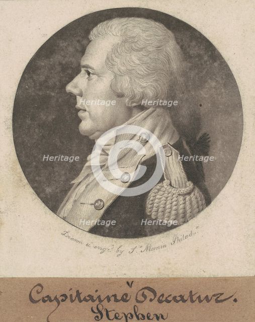 Stephen Decatur, Sr., 1802. Creator: Charles Balthazar Julien Févret de Saint-Mémin.