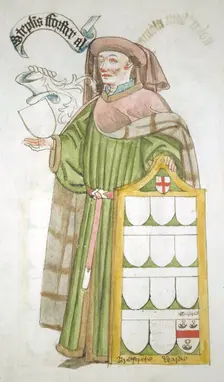Stephen Forster, Lord Mayor of London 1454-1455, in aldermanic robes, 1450. Artist: Roger Leigh