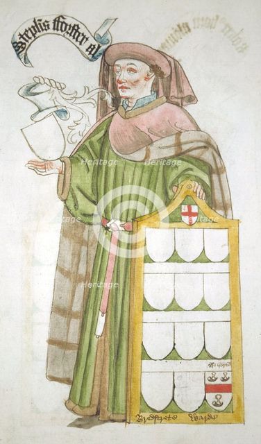 Stephen Forster, Lord Mayor of London 1454-1455, in aldermanic robes, 1450. Artist: Roger Leigh