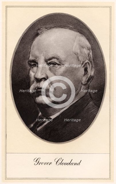 Stephen Grover Cleveland, 22nd and 24th President of the United States, (early 20th century).Artist: Gordon Ross