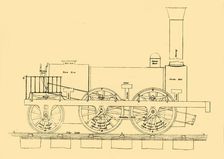 Stephenson's (1833) Locomotive (1887). Creator: Unknown