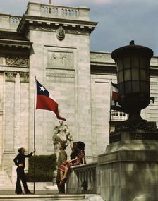 Steps of the Pan American Building, Washington, D.C., 1943. Creator: John Collier