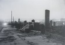 Steps that lead to nowhere (after the fire), 1906 Apr. Creator: Arnold Genthe