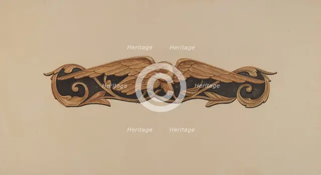 Stern Carving: Spread Eagle, 1935/1942. Creator: Flora Merchant.