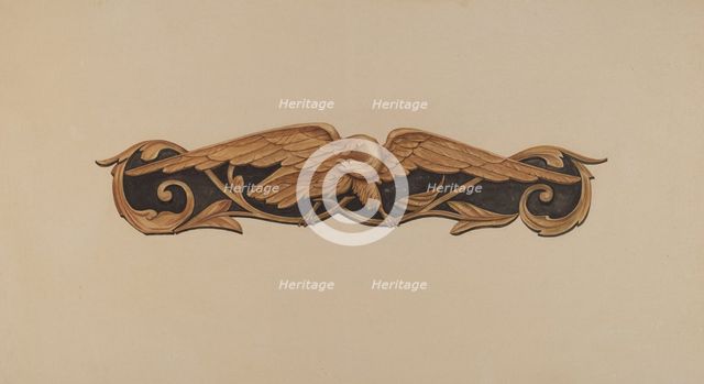 Stern Carving: Spread Eagle, 1935/1942. Creator: Flora Merchant.