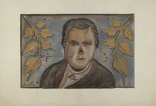Stern Board Carving, c. 1937. Creator: Sumner Merrill