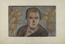 Stern Board Carving, c. 1937. Creator: Sumner Merrill