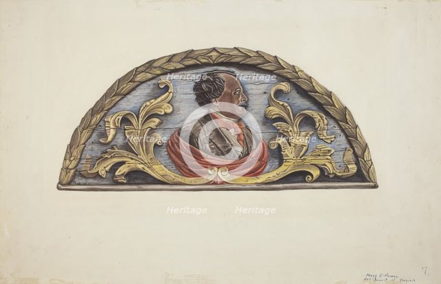 Stern Board from Ship "John Penrose", c. 1939. Creator: Mary E Humes.