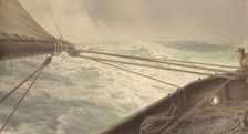 Stern of the Alda, rough seas, 1905. Creator: Henry Brokman