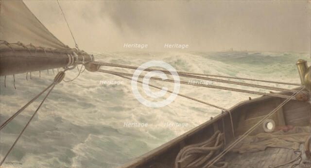 Stern of the Alda, rough seas, 1905. Creator: Henry Brokman.