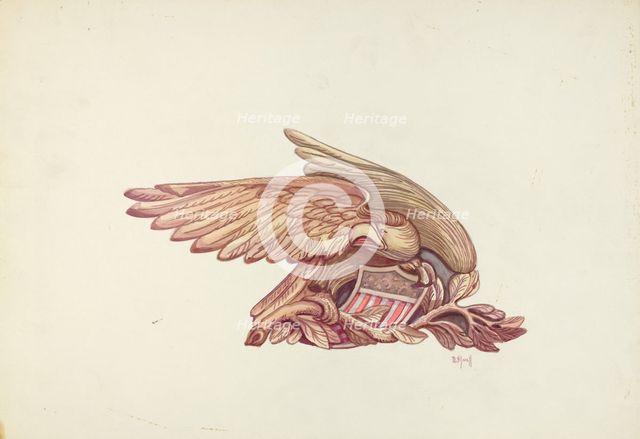 Stern Ornament, c. 1940. Creator: L. B. Hartman.