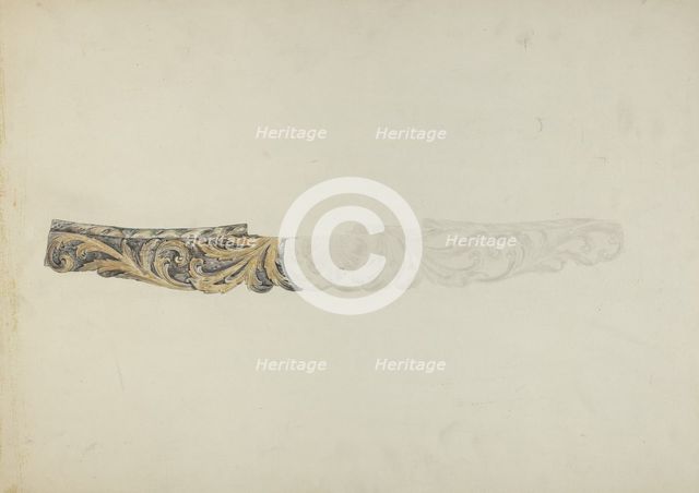 Stern Piece from "Henrietta Francis", 1935/1942. Creator: Unknown.