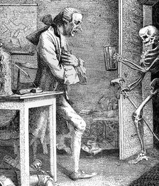 Sterne and Death 1768. Creator: Thomas Patch