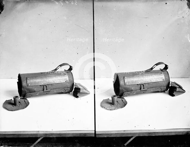 Stereo photo of a lantern, thought to have been used by Guy Fawkes during the Gunpowder Plot, 1605. Artist: Henry Taunt
