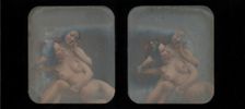 [Stereographic View of Two Nude Women], 1840s. Creator: Unknown