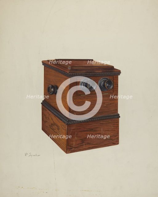 Stereoopticon, c. 1937. Creator: William Spiecker.