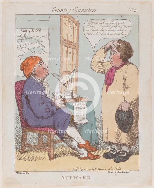 Steward, September 10, 1799., September 10, 1799. Creator: Thomas Rowlandson.