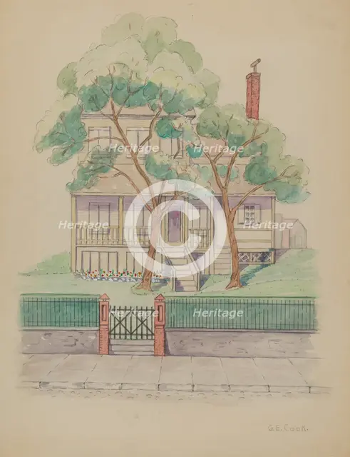 Stewart House, c. 1936. Creator: Gladys Cook.