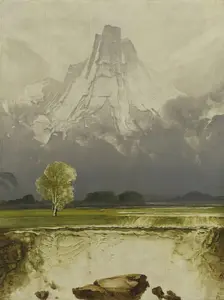 Stetind with birch, 1864. Creator: Peder Balke
