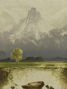 Stetind with birch, 1864. Creator: Peder Balke