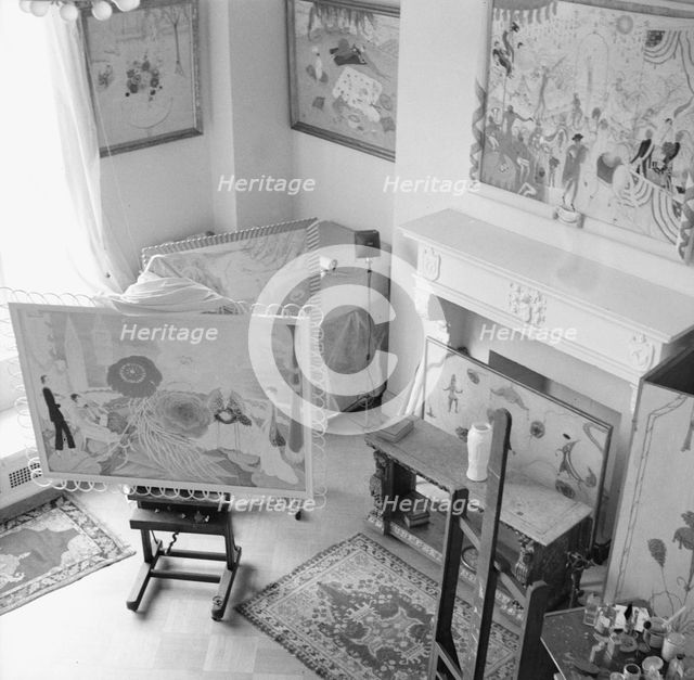 Stettheimer, Florine, Miss, studio, 1936 Creator: Arnold Genthe.