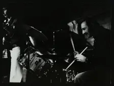 Steve Cook (bass guitar) and Alan Jackson (drums) playing at The Stables, Wavendon, Buckinghamshire. Creator: Denis Williams