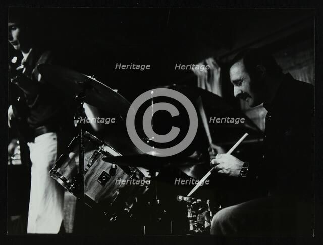 Steve Cook (bass guitar) and Alan Jackson (drums) playing at The Stables, Wavendon, Buckinghamshire. Artist: Denis Williams