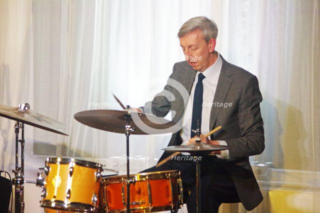 Steve Brown, Scott Hamilton Quartet, Watermill Jazz Club, Dorking, Surrey, 2022. Creator: Brian O'Connor.
