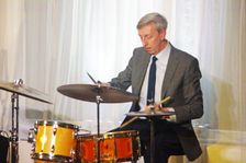 Steve Brown, Scott Hamilton Quartet, Watermill Jazz Club, Dorking, Surrey, 2022. Creator: Brian O'Connor