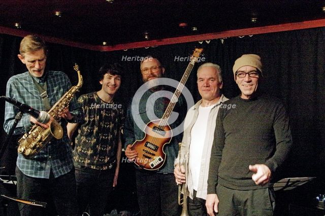 Steve Buckely, Chris Batchelor, Gene, Zone-B, Verdict Jazz Club, Brighton, East Sussex, 13 Dec 2019. Creator: Brian O'Connor.