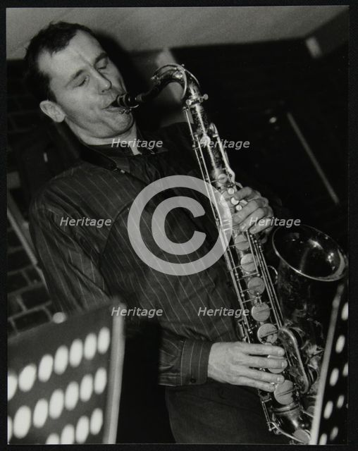 Steve Kaldestad playing tenor saxophone at The Fairway, Welwyn Garden City, Hertfordshire, 2003. Artist: Denis Williams