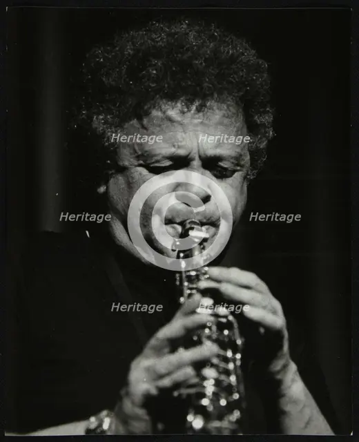 Steve Marcus, saxophonist with the Buddy Rich Orchestra, playing at the Forum Theatre, Hatfield. Creator: Denis Williams.