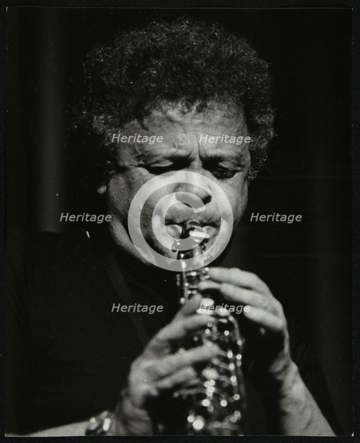 Steve Marcus, saxophonist with the Buddy Rich Orchestra, playing at the Forum Theatre, Hatfield. Creator: Denis Williams.
