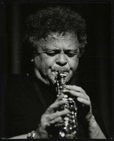 Steve Marcus, saxophonist with the Buddy Rich Orchestra, playing at the Forum Theatre, Hatfield. Artist: Denis Williams