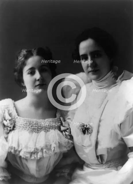 Stevenson sisters - daughters of Adlai Ewing Stevenson, between c1890 and c1910. Creator: Frances Benjamin Johnston.