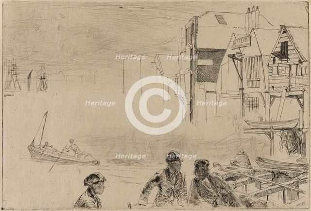 Stevens' Boat Yard, 1859. Creator: James Abbott McNeill Whistler.