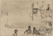 Stevens Boat Yard, 1859. Creator: James Abbott McNeill Whistler