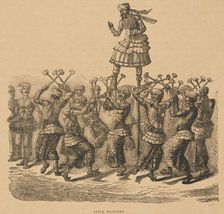 Stick Dancers from "Hagenbeck's World Renowned Ceylonese Exhibition", 1886. Creator: Unknown