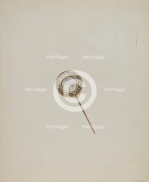 Stick Pin, c. 1937. Creator: George Seideneck.