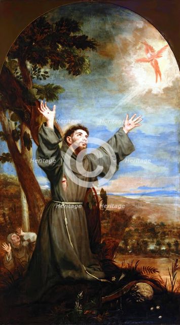 Stigmatization of Saint Francis of Assisi, c1651. Creator: Alonso Cano.