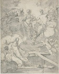 Stigmatization of Santa Maria Maddalena de Pazzi, 1750/1760. Creator: Giovanni Domenico Ferretti da Imola