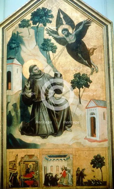'Stigmatisation of St Francis' 1300. Artist: Giotto 