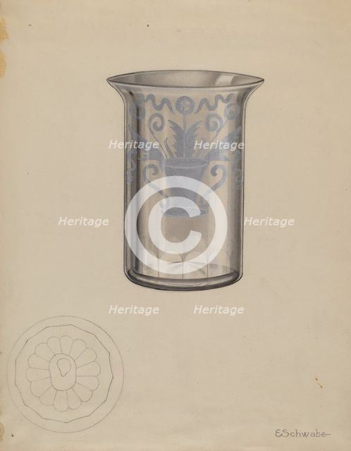 Stiegel Water Tumbler, c. 1936. Creator: Erwin Schwabe.