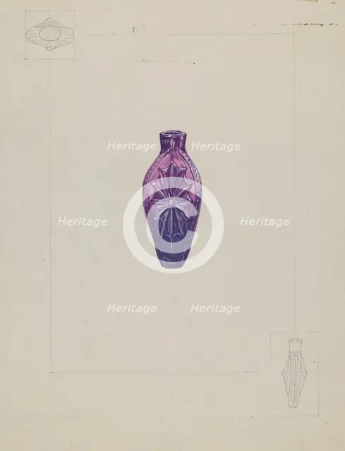 Stiegel Perfume Vial, c. 1936. Creator: John Jordan.