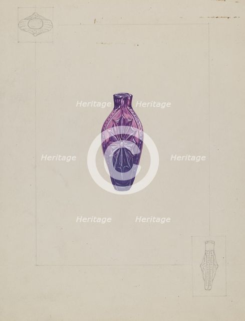 Stiegel Perfume Vial, c. 1936. Creator: John Jordan.