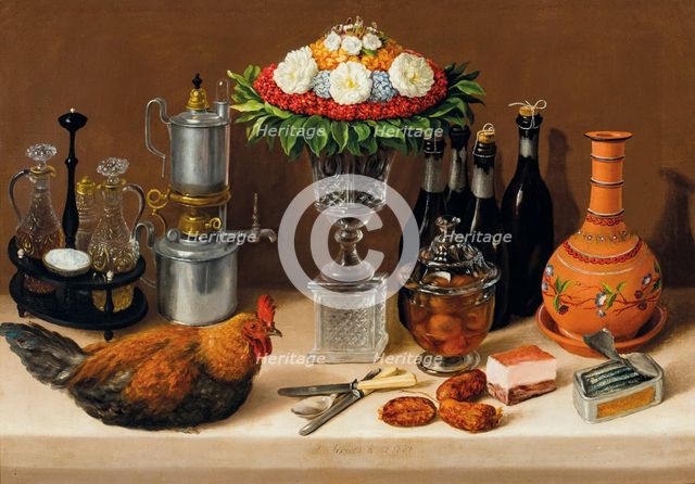 Still Life, 1864. Creator: Arrieta, José Agustín (1802-1879).